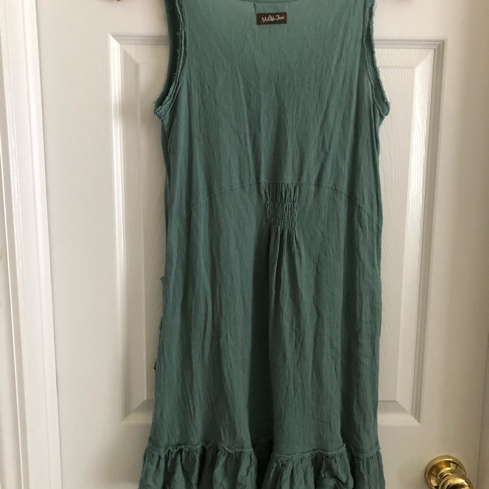 Matilda Jane Women’s Green Ruffle Tunic Top - Picture 5 of 7